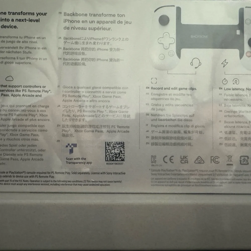 White Handheld PlayStation Backbone Gaming Console for iPhone